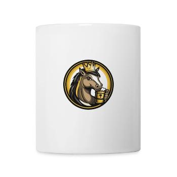 Pferd Bier Comic - Tasse - Weiß - Vorne
