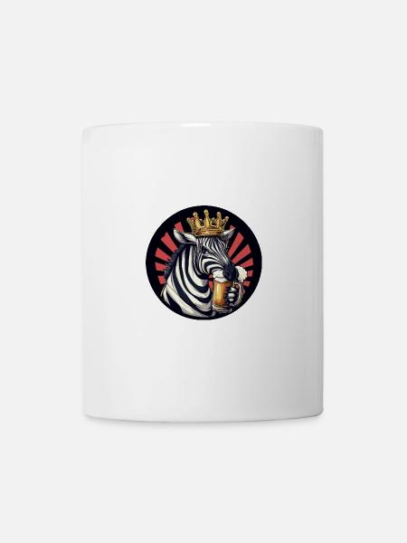 Zebra Bier Comic - Tasse - Weiß