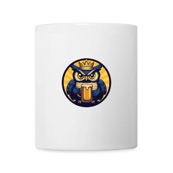 Eule Bier Comic - Tasse - Weiß - Vorne