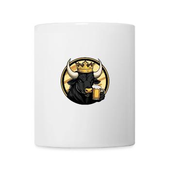 Stier Bier Comic - Tasse - Weiß - Vorne
