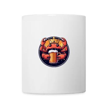 Krebs Krabbe Bier Comic - Tasse - Weiß - Vorne