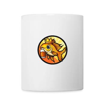 Bande dessinée de bière de poisson rouge - Mug blanc - blanc - Devant