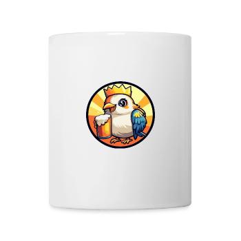Taube Vogel Bier Comic - Tasse - Weiß - Vorne