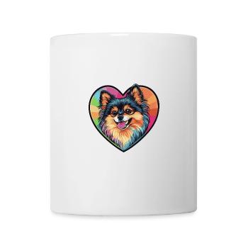 Pomeranian Dog Heart Love Pomeranian - Mug - white - Front