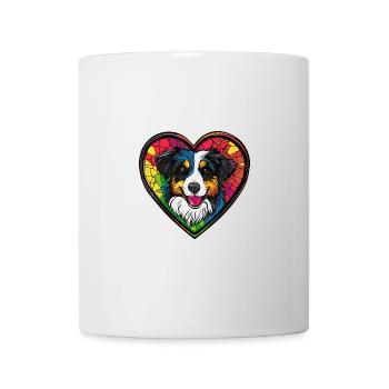 Australian Shepherd Dog Heart Love - Mug - white - Front