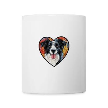 Border Collie Dog Heart Love - Mug - white - Front