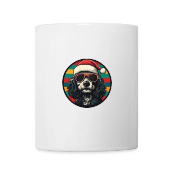Pudel Hund Weihnachten Cool - Tasse - Weiß - Vorne