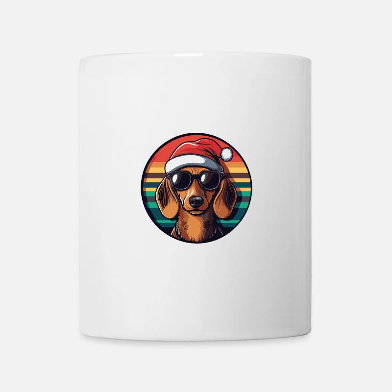 Dackel DachsHund Weihnachten Cool - Tasse - Weiß