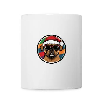 Boxer Chien Noël Cool - Mug blanc - blanc - Devant