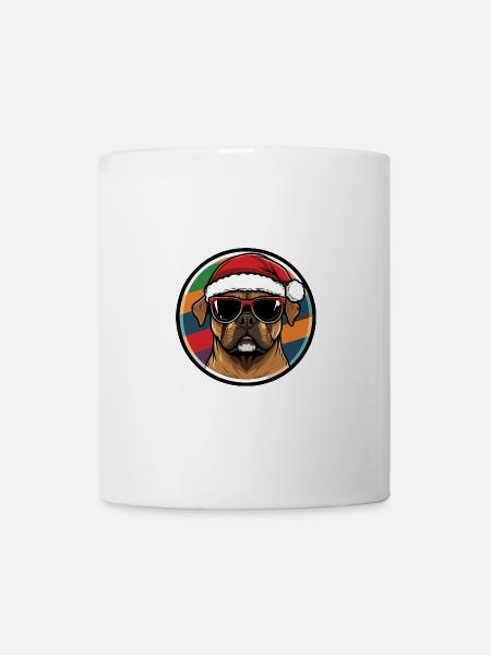 Boxer Hund Weihnachten Cool - Tasse - Weiß