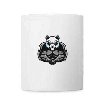 Panda Muskeln Bodybuilding - Tasse - Weiß - Vorne