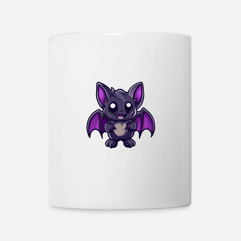 Fledermaus Halloween Lustig Cartoon - Tasse - Weiß