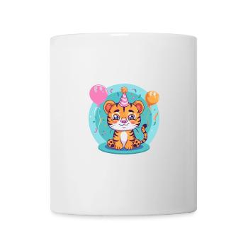 Tiger Geburtstag Comic - Tasse - Weiß - Vorne