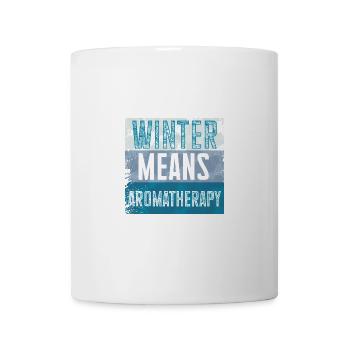 Winter bedeutet Aromatherapie, Freude zur Entspannung - Tasse - Weiß - Vorne