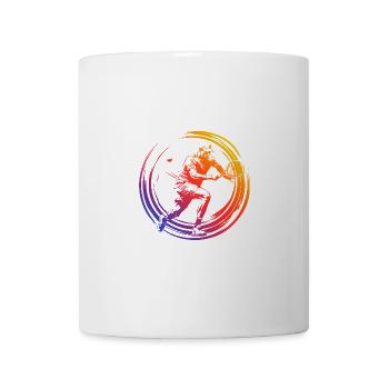 Tennis Spieler Bunt - Tasse - Weiß - Vorne