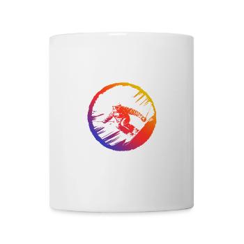 Ski Ski Silhouette Coloré - Mug blanc - blanc - Devant