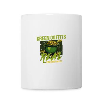 Les tenues vertes sont les vrais trésors de la Saint-Patrick - Mug blanc - blanc - Devant
