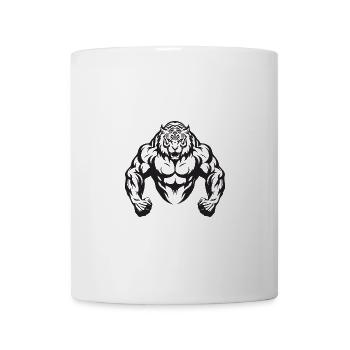 Tiger Bodybuilding Workout Gym - Mug - white - Front