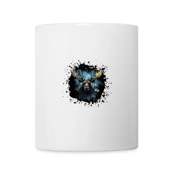Elch Porträt - Tasse - Weiß - Vorne