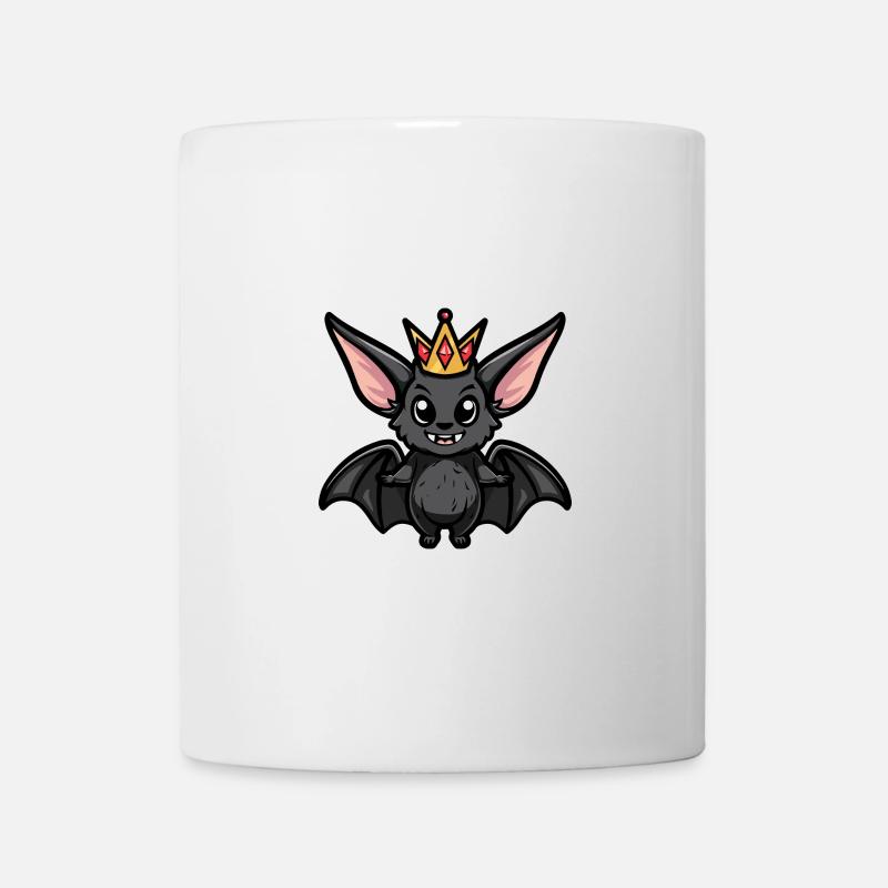 Couronne de bande dessinée chauve-souris - Mug blanc - blanc
