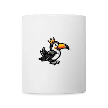 Toucan oiseau Bande dessinée Couronne - Mug blanc - blanc - Devant