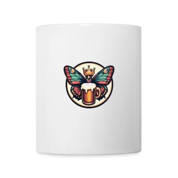 Bande dessinée de bière papillon - Mug blanc - blanc - Devant