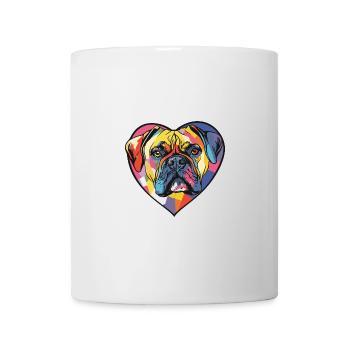 Bullmastiff Hund Herz Liebe - Tasse - Weiß - Vorne