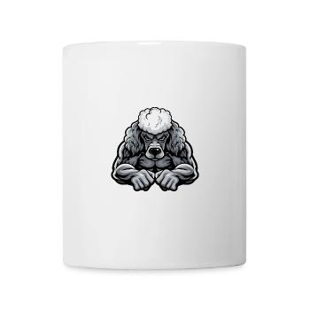 Poodle Dog Muscles Bodybuilding - Mug - white - Front