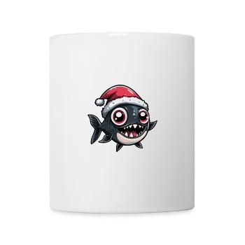 Piranha Poisson Noël - Mug blanc - blanc - Devant
