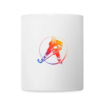 Hockey Spieler Bunt - Tasse - Weiß - Vorne