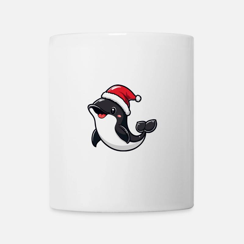 Baleine Noël Mignon - Mug blanc - blanc