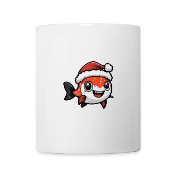 Piranha Poisson Noël Mignon - Mug blanc - blanc - Devant