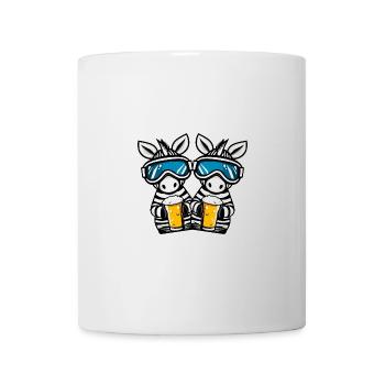 Zebra Ski Team Bier - Tasse - Weiß - Vorne