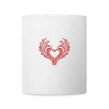 Cœur Ailes Amour - Mug blanc - blanc - Devant