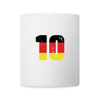 10 Zahl Trikot Deutschland - Tasse - Weiß - Vorne