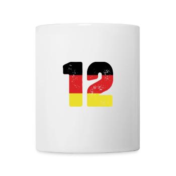 12 Numéro Jersey Allemagne - Mug blanc - blanc - Devant