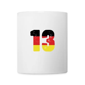 13 Numéro Jersey Allemagne - Mug blanc - blanc - Devant