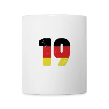 19 Numéro Jersey Allemagne - Mug blanc - blanc - Devant