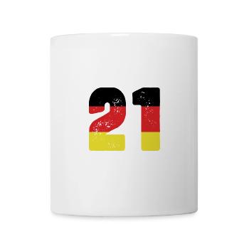 21 Numéro Jersey Allemagne - Mug blanc - blanc - Devant