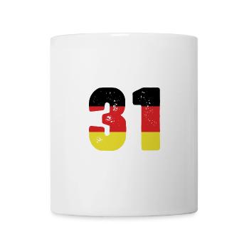 31 Numéro Jersey Allemagne - Mug blanc - blanc - Devant