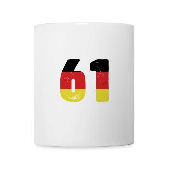 61 Numéro Jersey Allemagne - Mug blanc - blanc - Devant