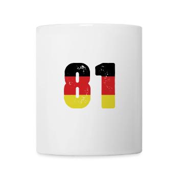 81 Numéro Jersey Allemagne - Mug blanc - blanc - Devant