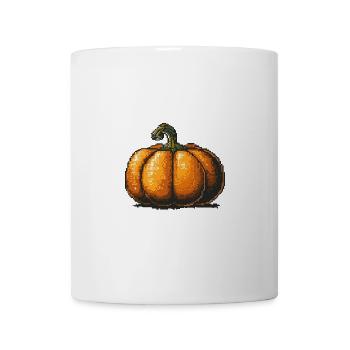 Kürbis Pixel Gamer - Tasse - Weiß - Vorne