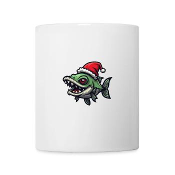 Noël de poisson piranha - Mug blanc - blanc - Devant