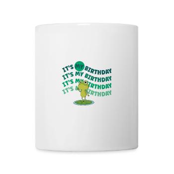 C’est mon anniversaire! Drôle de grenouille - Mug blanc - blanc - Devant