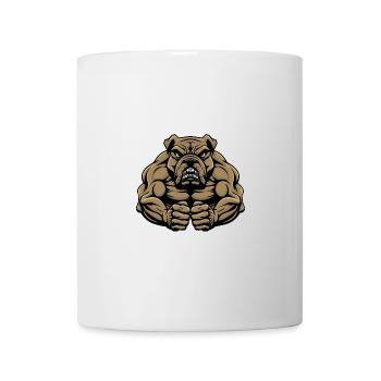 Mastiff Bulldog Dog Muscles Bodybuilding - Mug - white - Front
