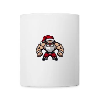 Weihnachtsmann Muskeln Bodybuilding - Tasse - Weiß - Vorne