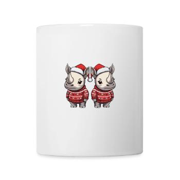 L’équipe de Noël de Rhino - Mug blanc - blanc - Devant