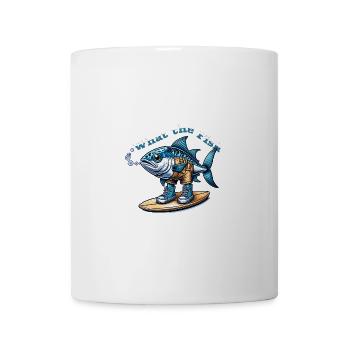 What the Fish – Funny Surfer Meme Shirt - Mug - white - Front