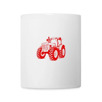 Symbole du tracteur agriculteur - Mug blanc - blanc - Devant